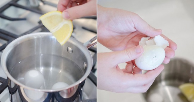Sử dụng chanh giúp trứng luộc dễ bóc vỏ